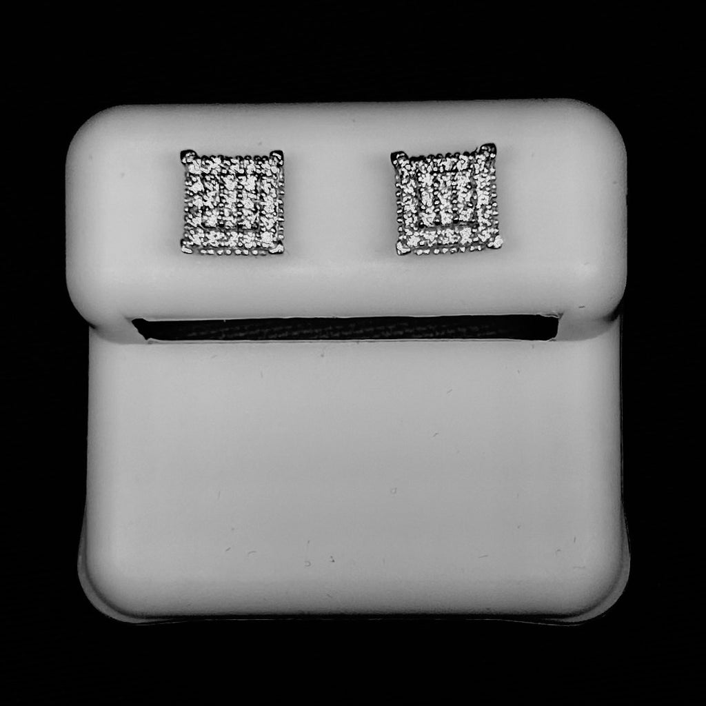7.5MM Square Cluster Earrings