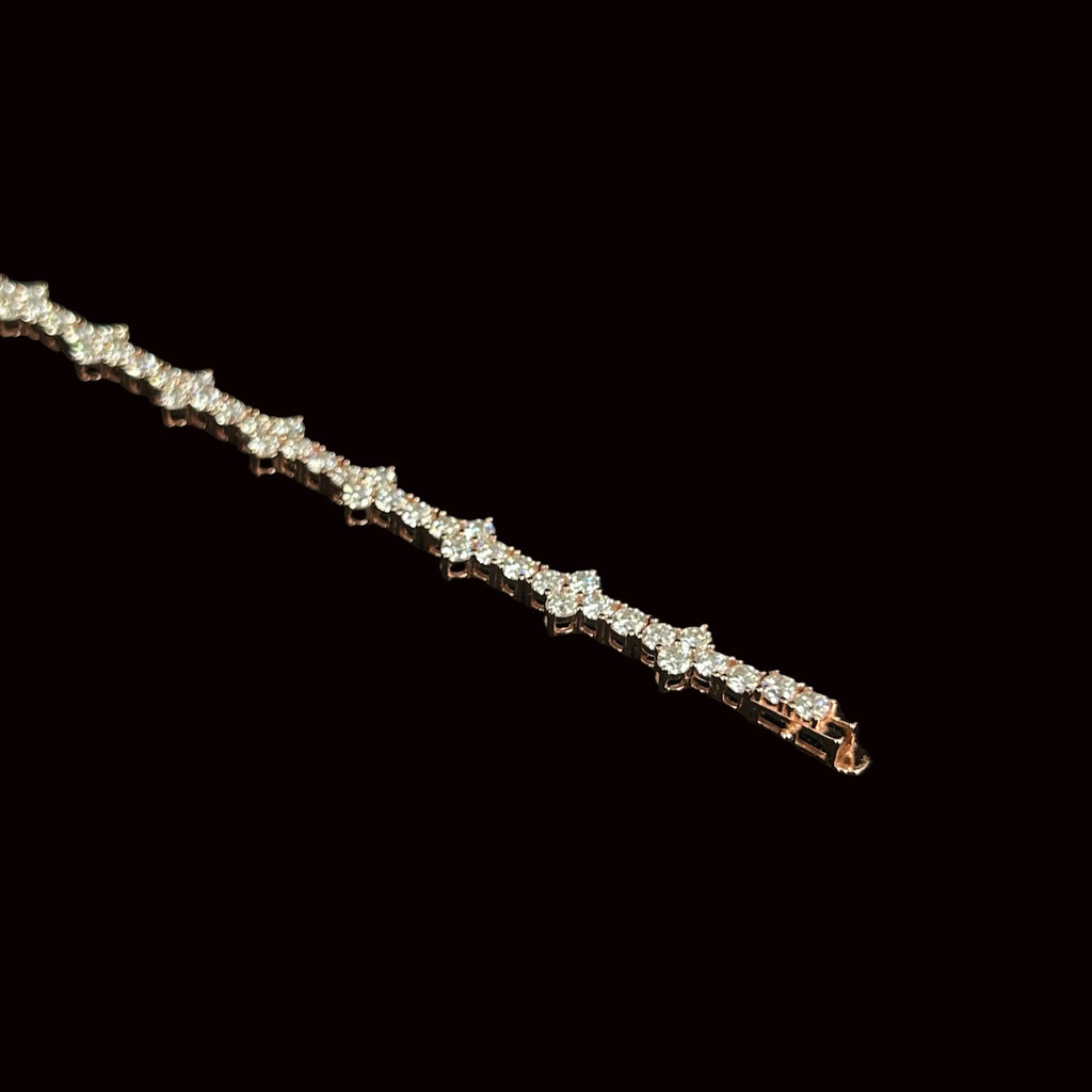 3MM VVS Cross Tennis Bracelet