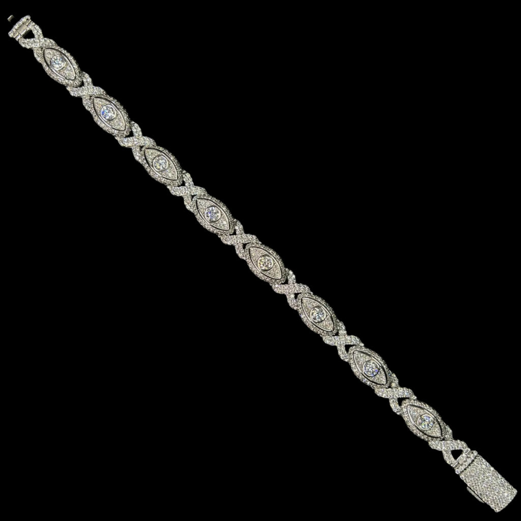 8MM VVS Evil Eye Infinity Link Bracelet