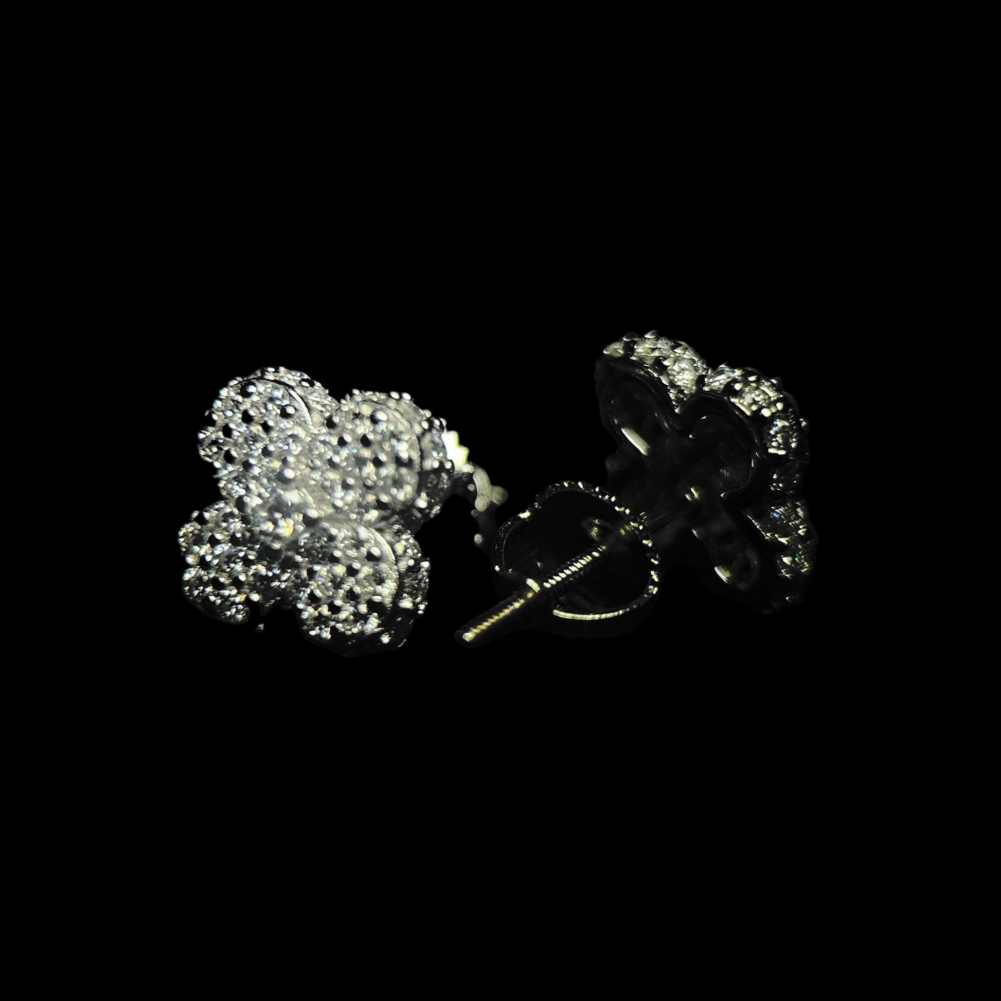 10MM VVS Clover Cluster Earrings