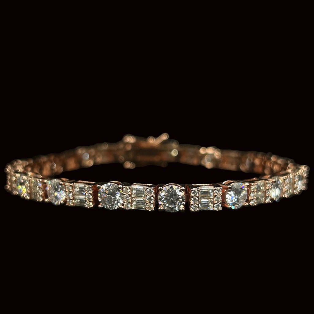 5MM VVS Round x Baguette Tennis Bracelet