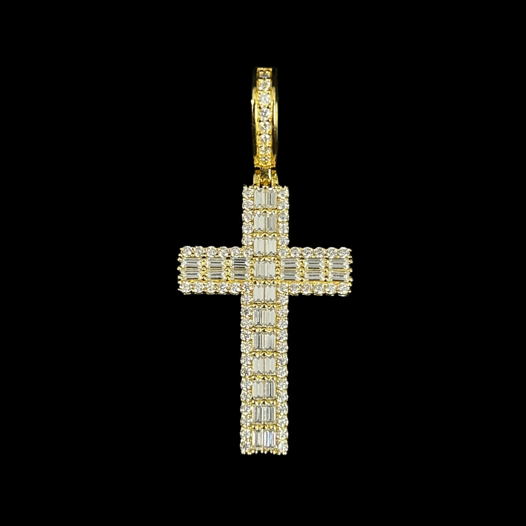 VVS Baguette Cross Pendant