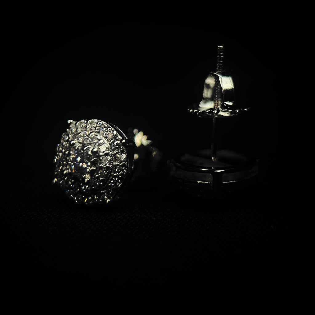 8MM VVS Triple Layer Circle Cluster Earrings