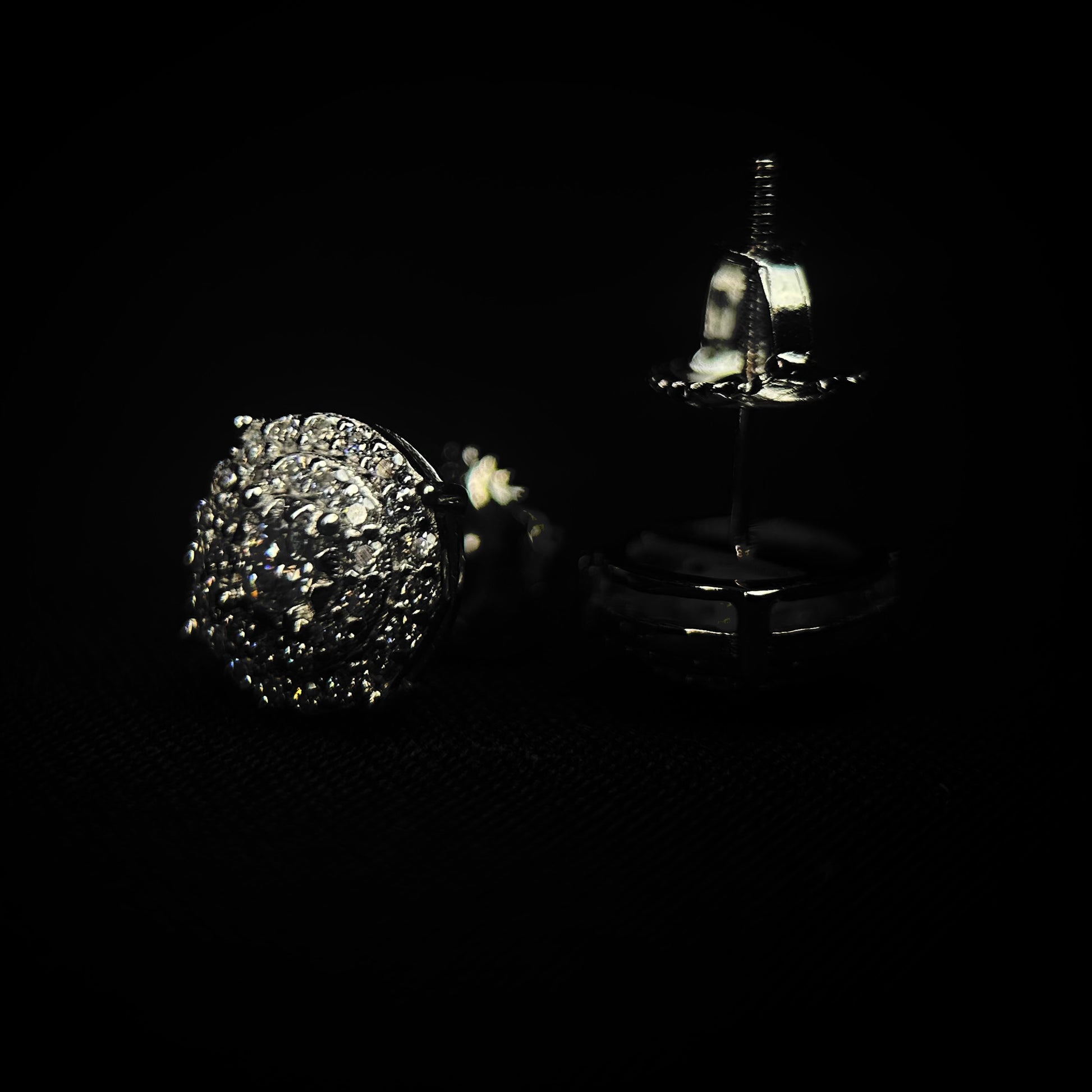 9MM VVS Triple Layer Circle Cluster Earrings