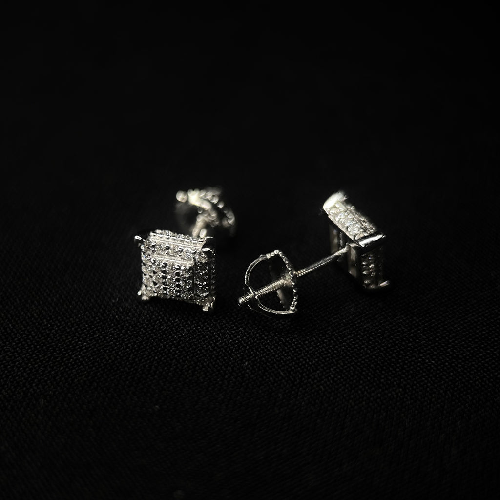 7.5MM Square Cluster Earrings