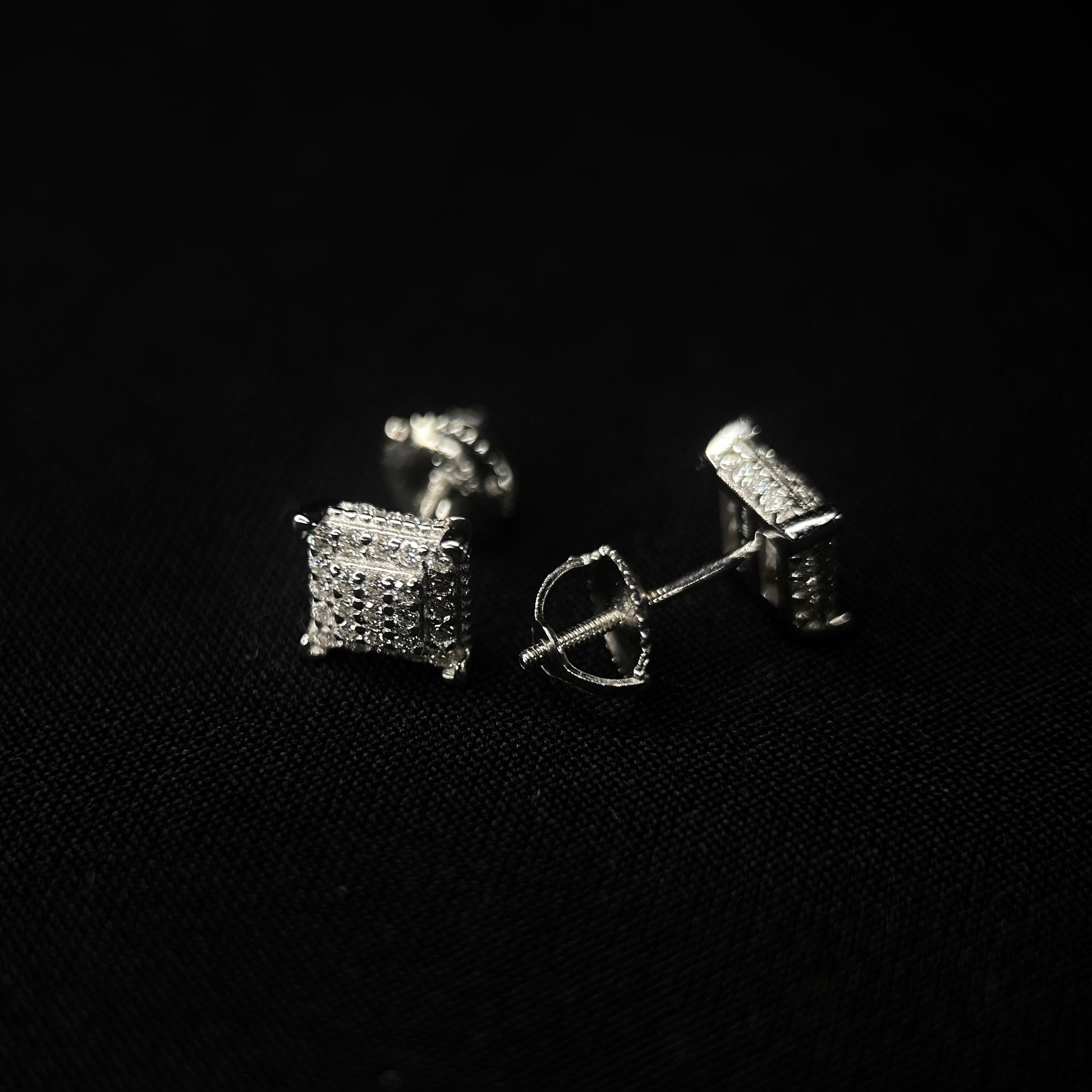 7.5MM Square Cluster Earrings