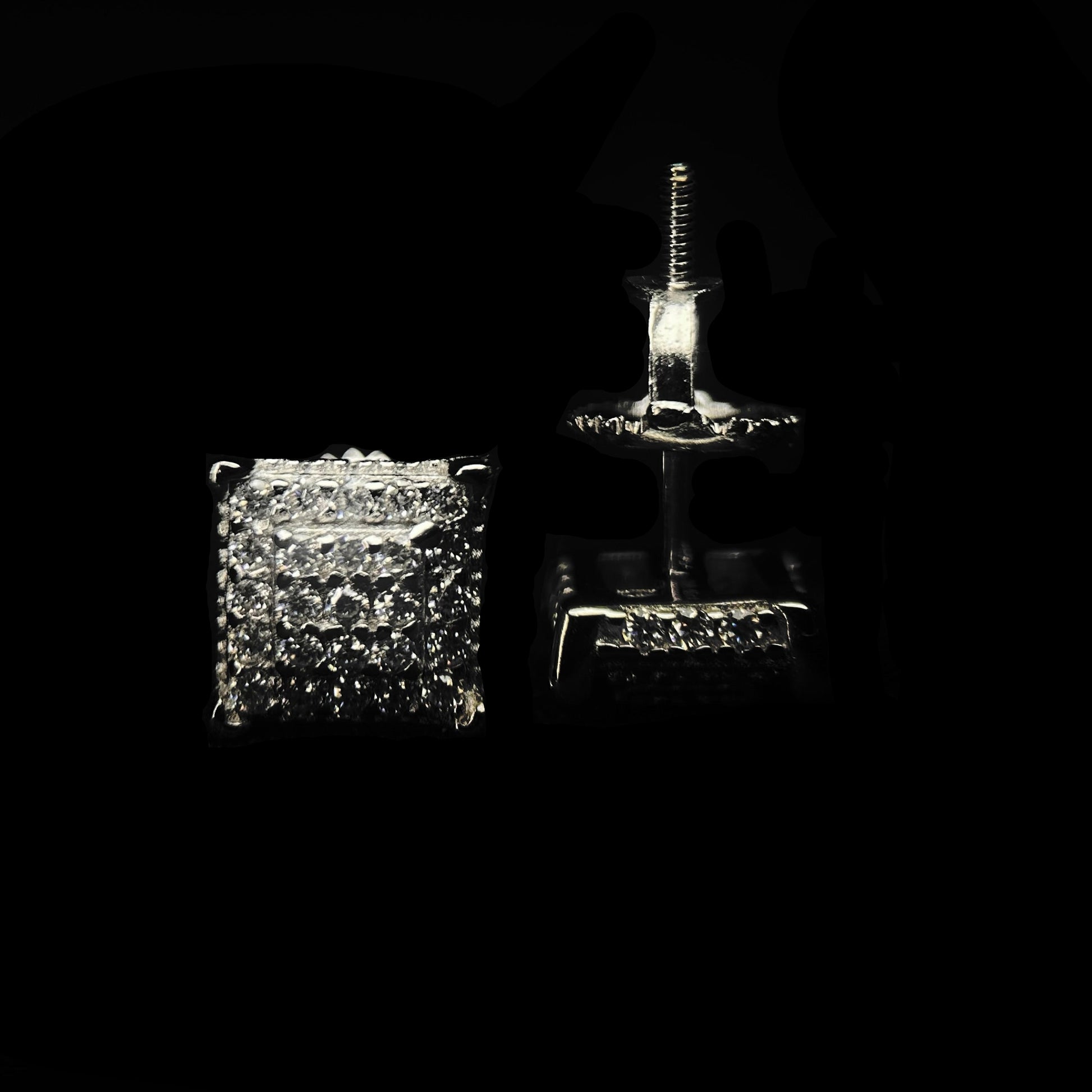 7.5MM VVS Square Cluster Earrings