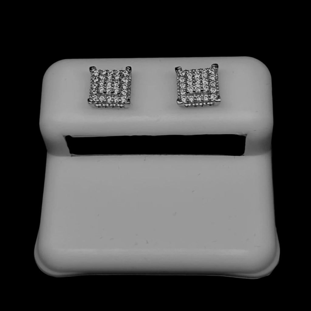 7.5MM Square Cluster Earrings