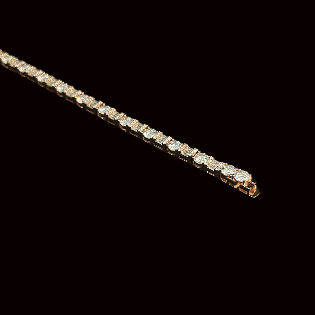 5MM VVS Round x Baguette Tennis Bracelet