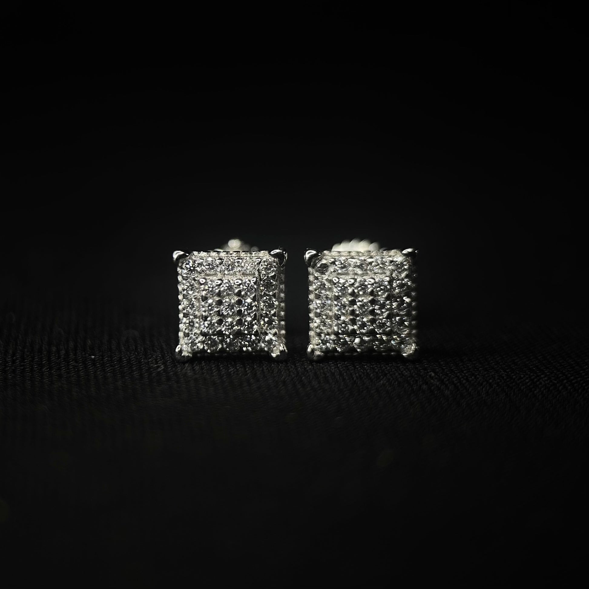7.5MM Square Cluster Earrings