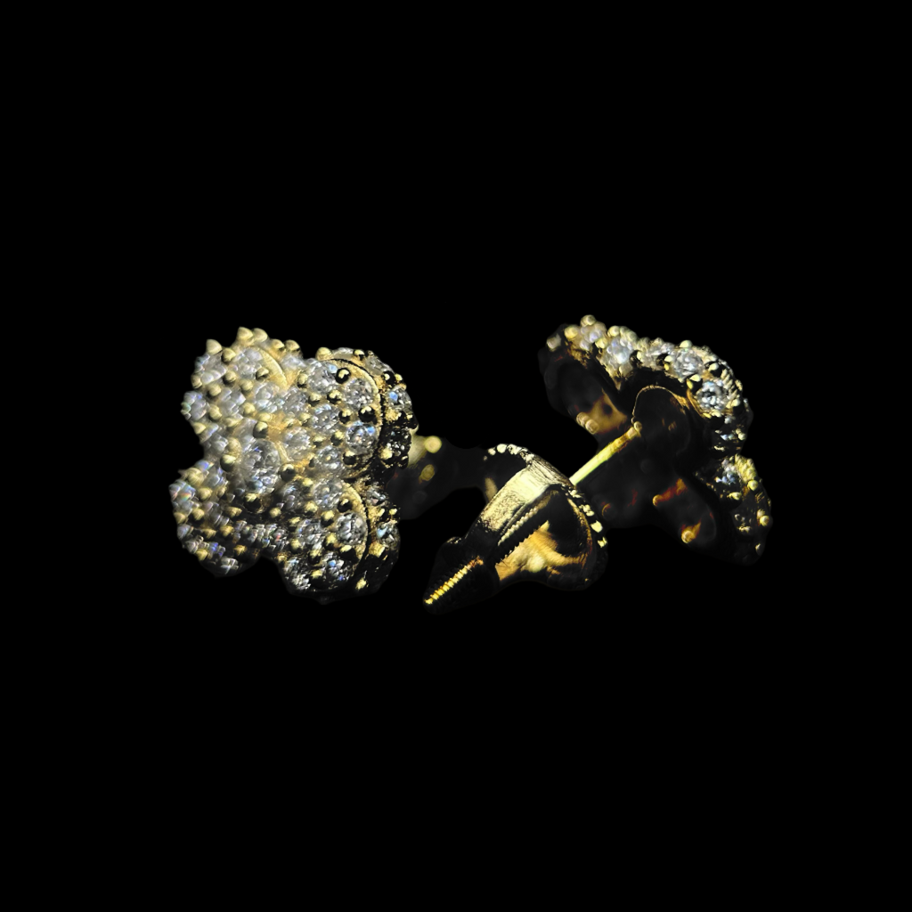 10MM VVS Clover Cluster Earrings