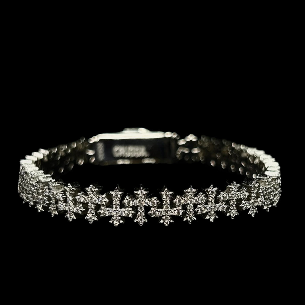 VVS Eternity Cross Bracelet