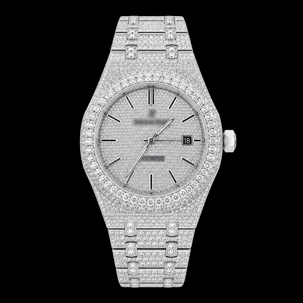 APRO Stick Dial Fully Iced Out Watch