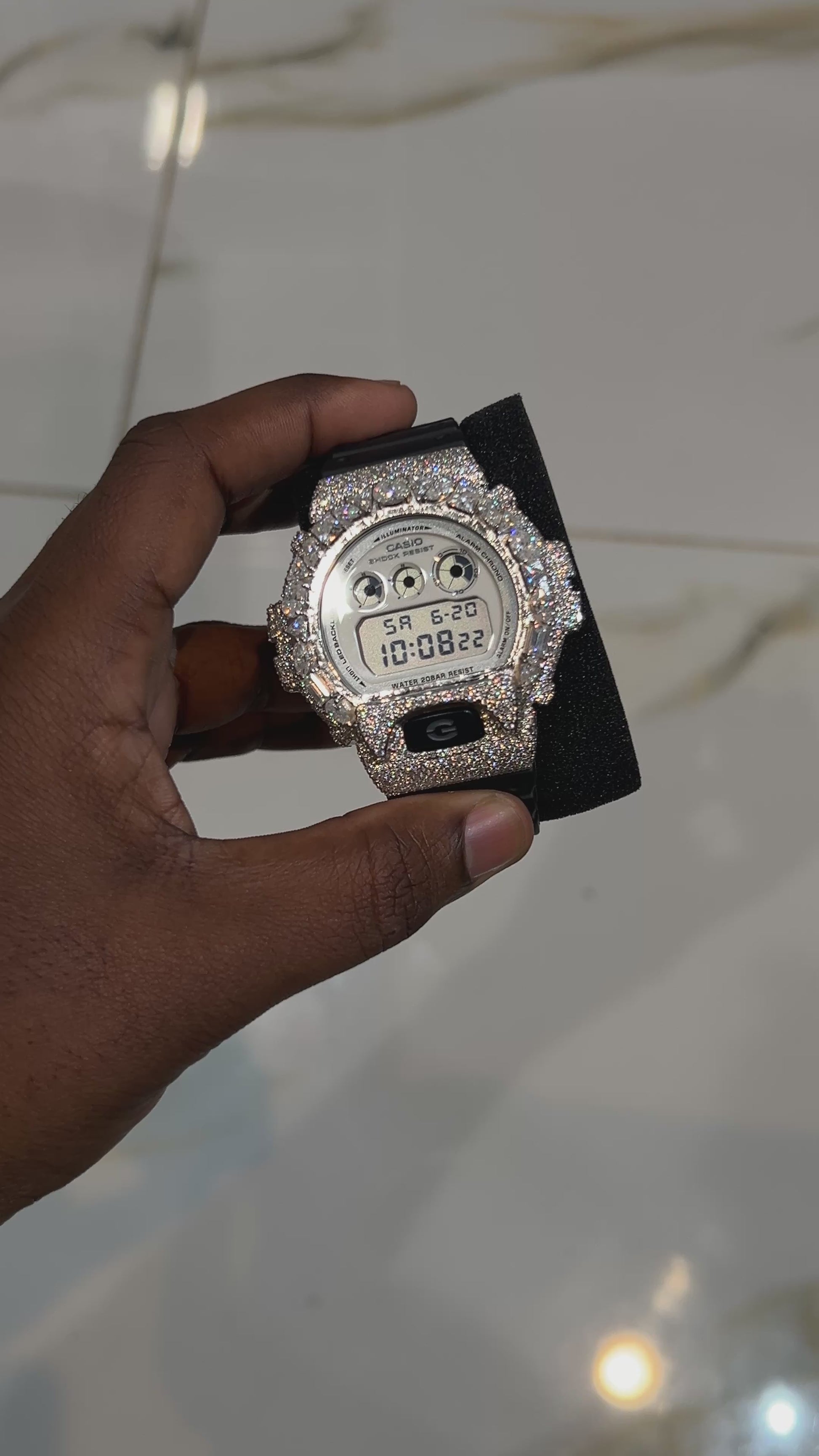 Fancy Cut Iced Out G Shock
