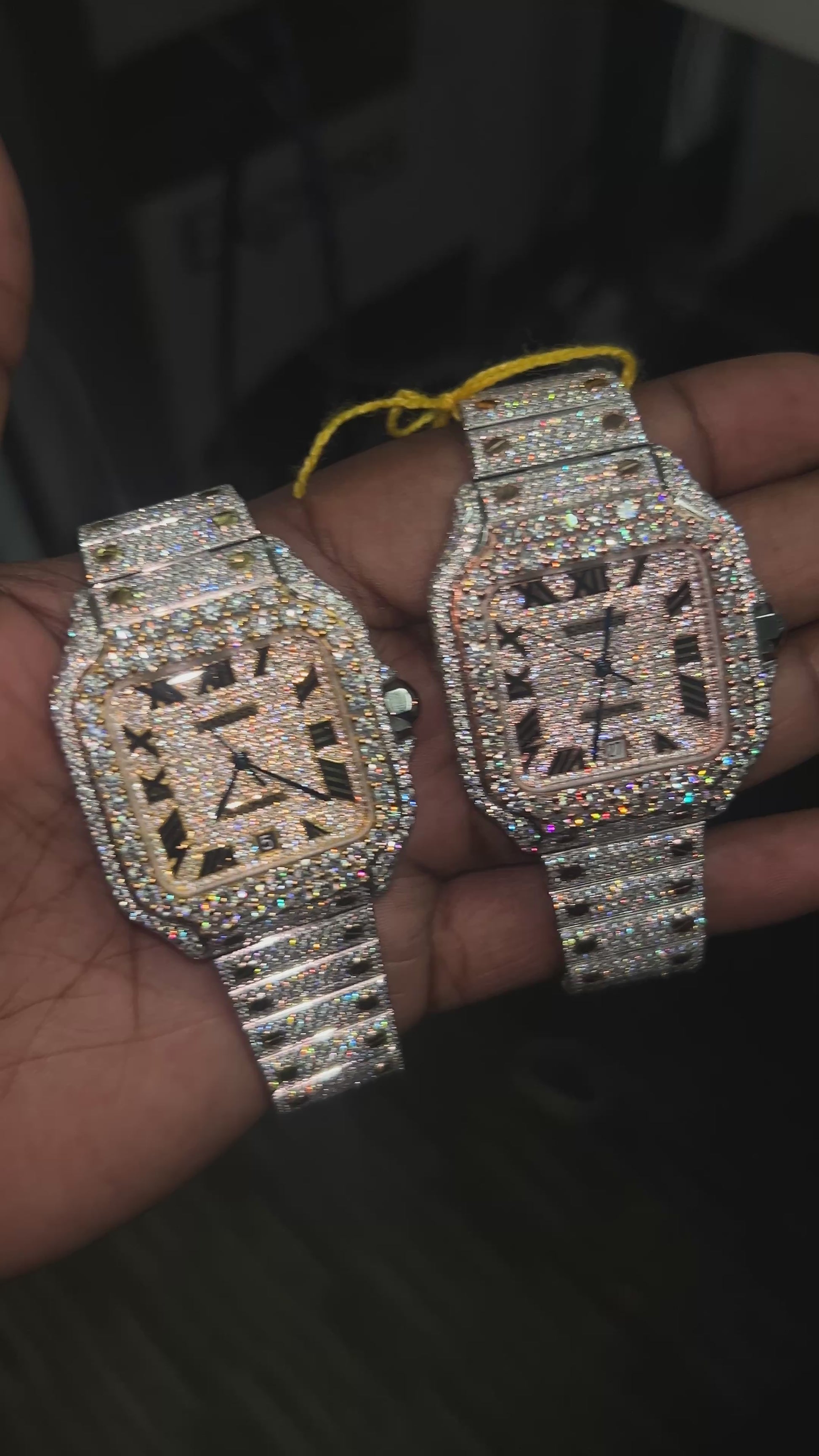 CS Roman Dial Fully Iced Out Watch