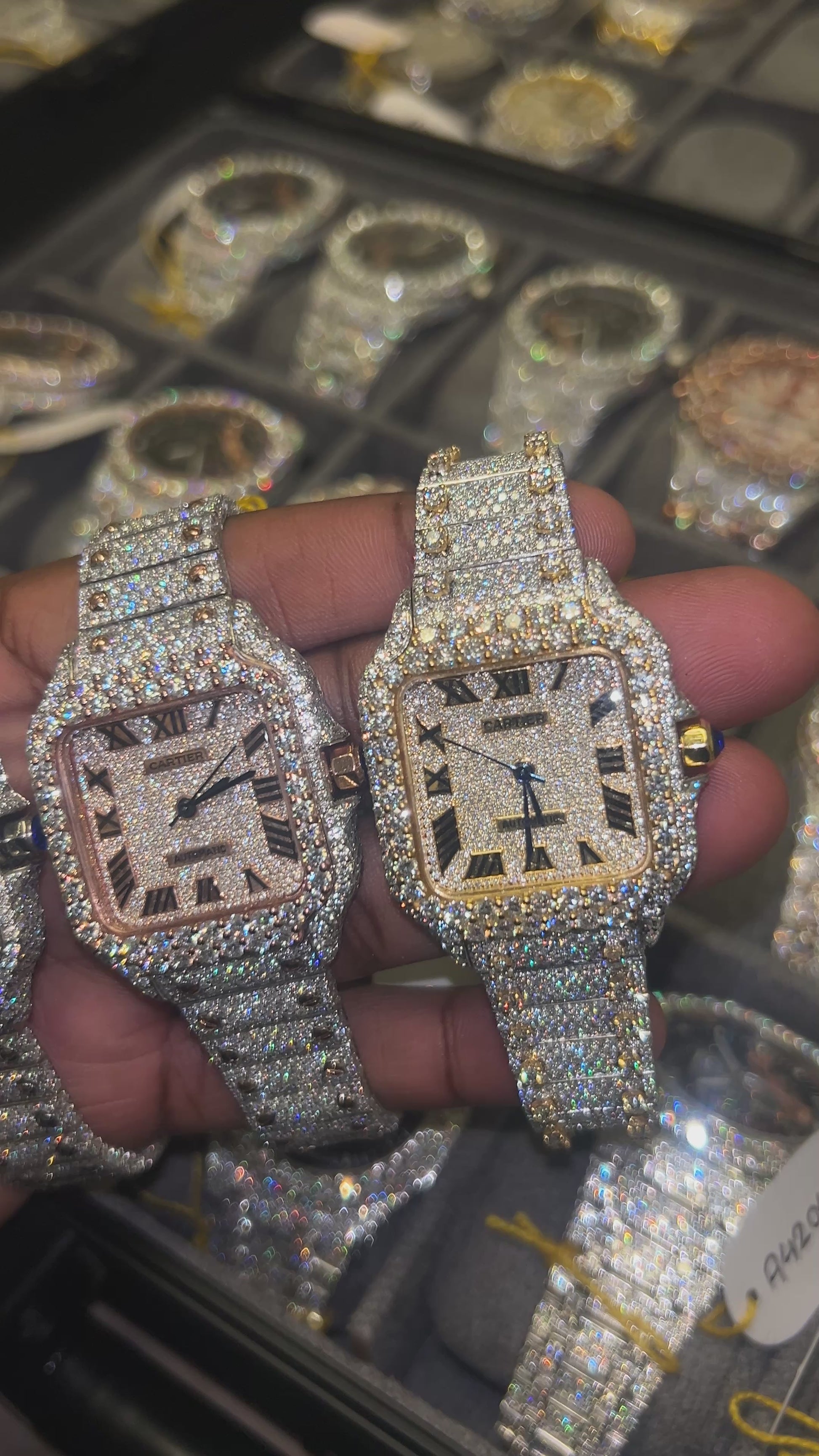 36MM CS Fully Iced Out Watch