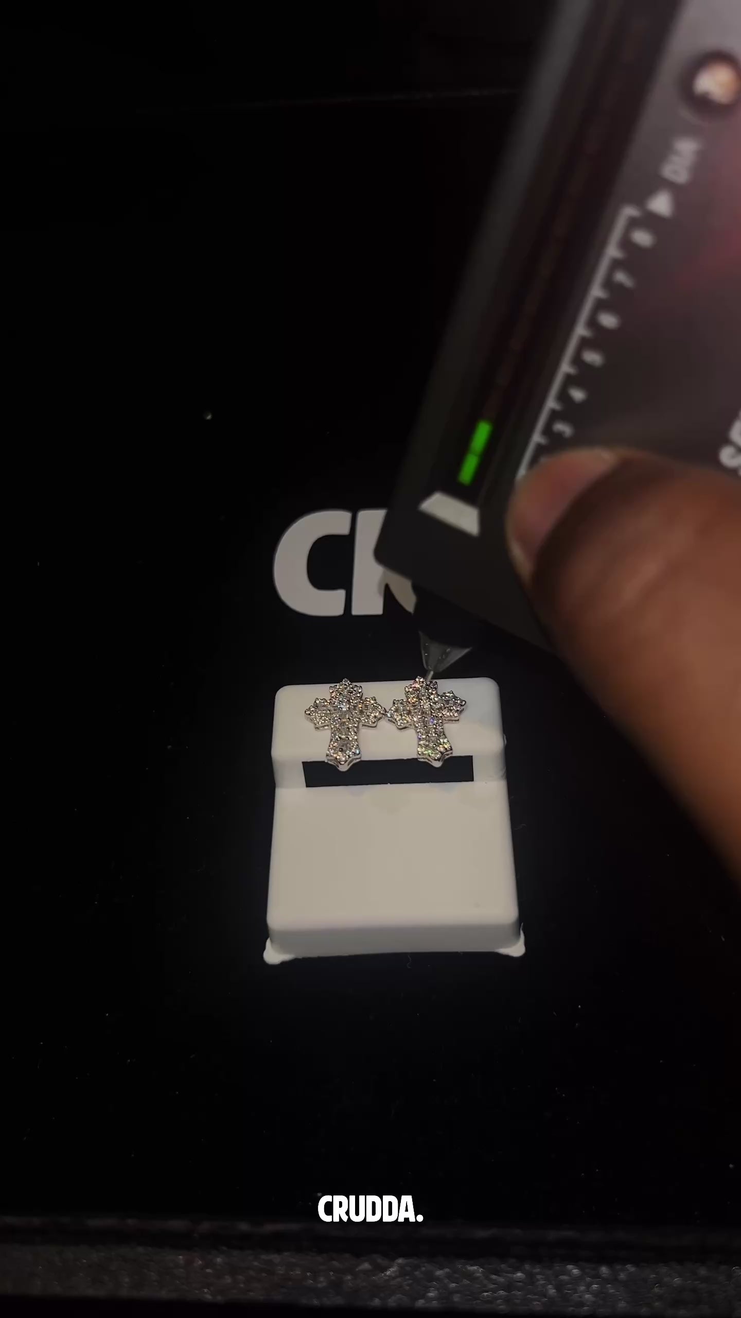 15.5MM VVS Baguette Cross Earrings