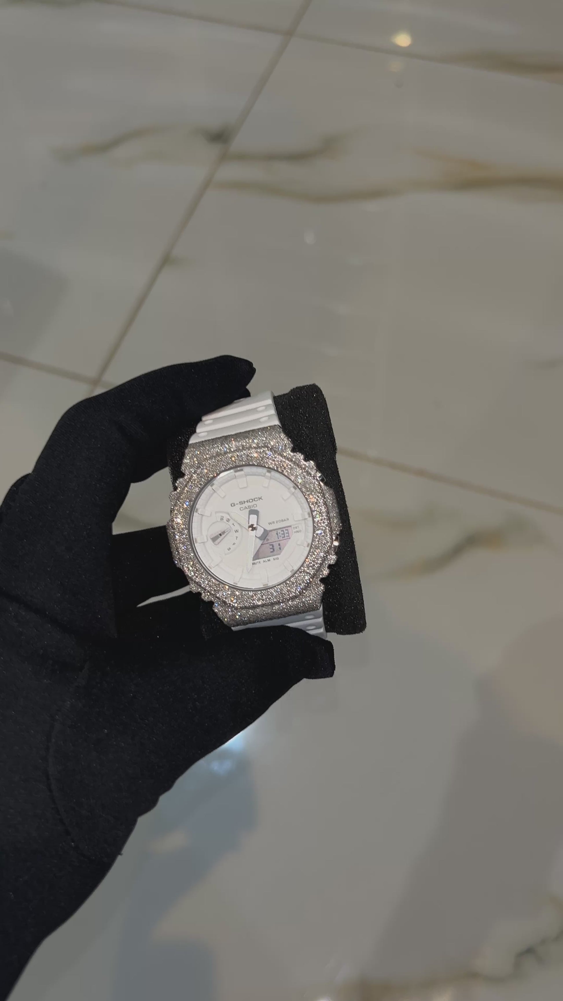 Natural Diamond Iced Out G Shock
