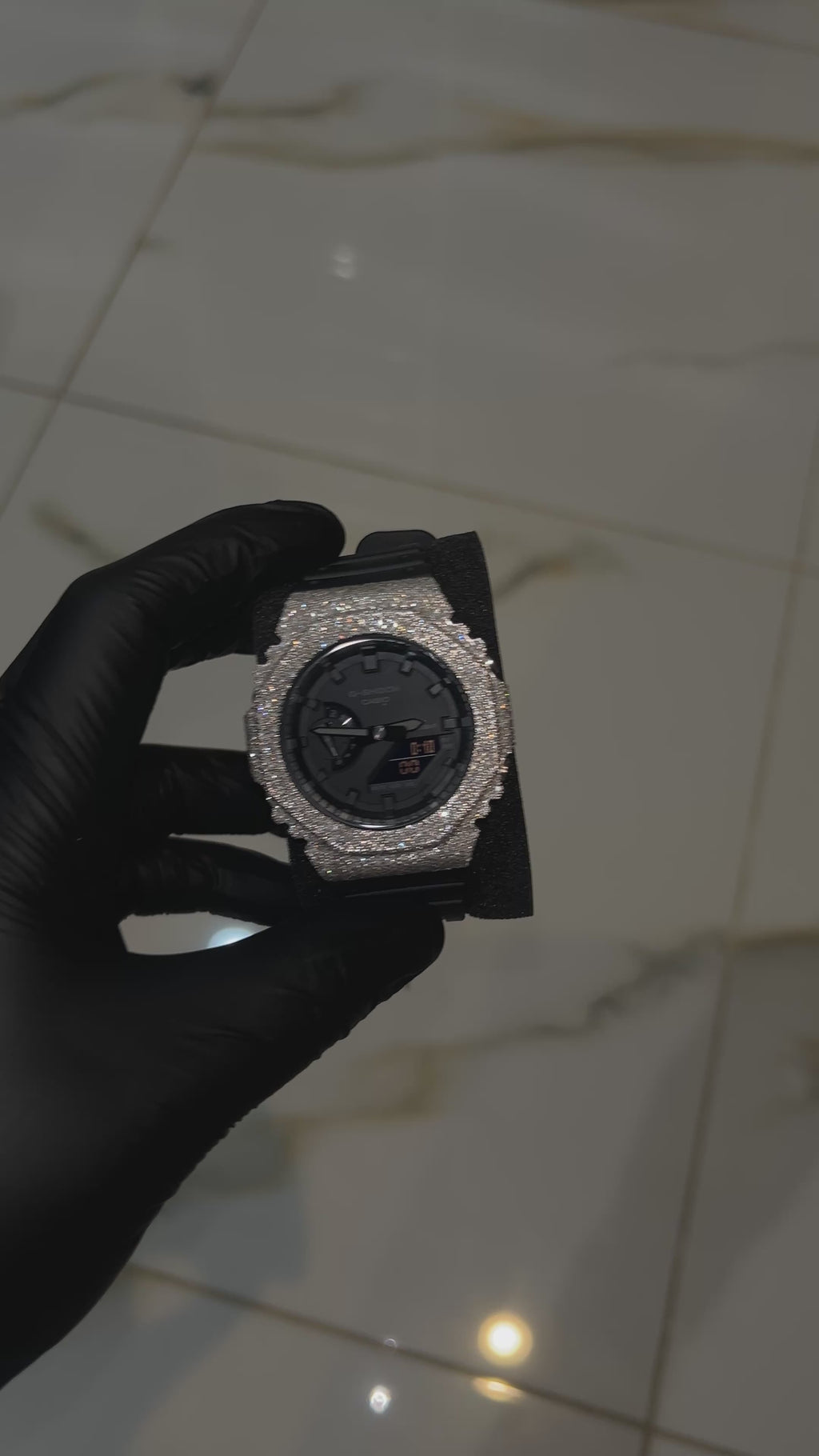 Natural Diamond Iced Out G Shock
